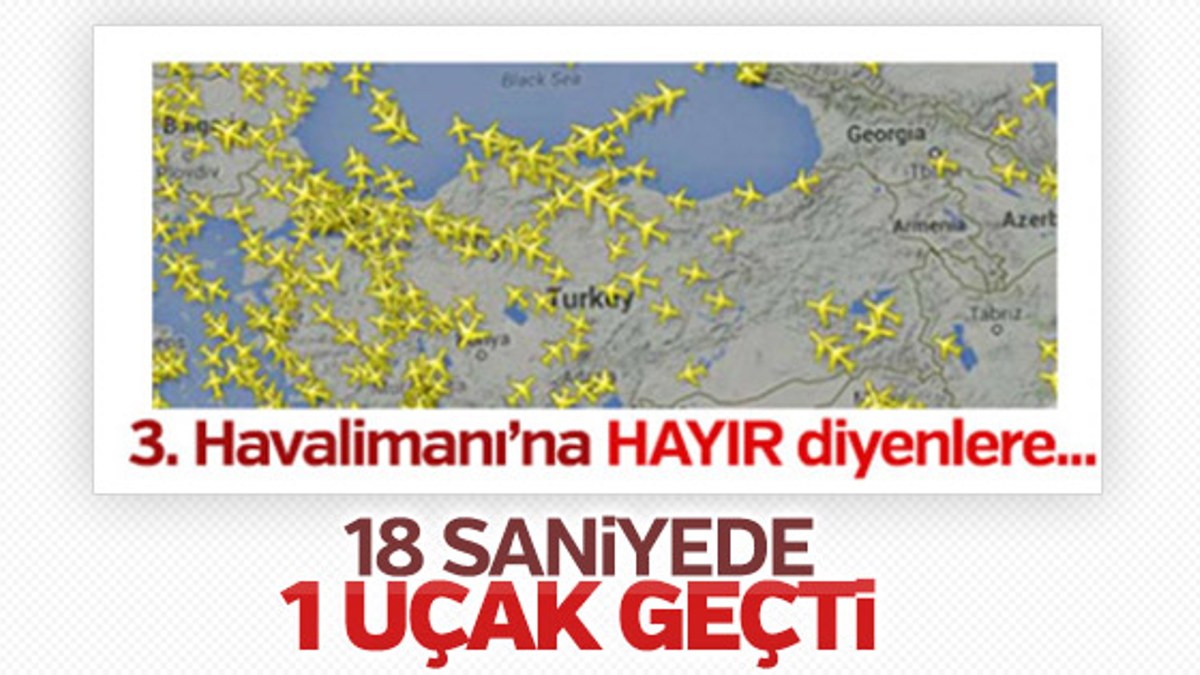  Türk hava sahasından 18 saniyede bir uçak geçti}