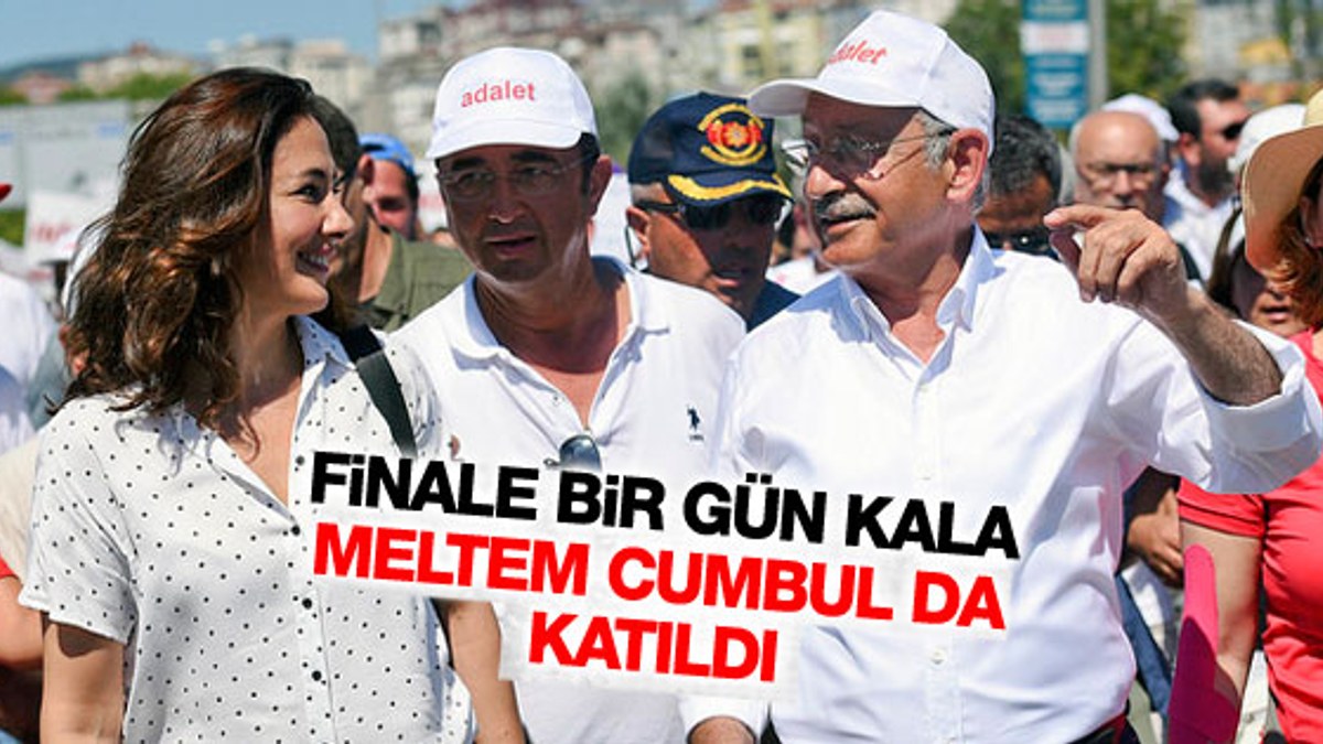  Kılıçdaroğlu'nun adalet yürüşüne Meltem Cumbul'dan destek}